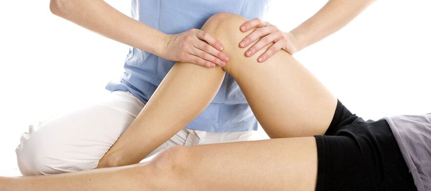 Massage procedure for the arthrosis of the knee joint
